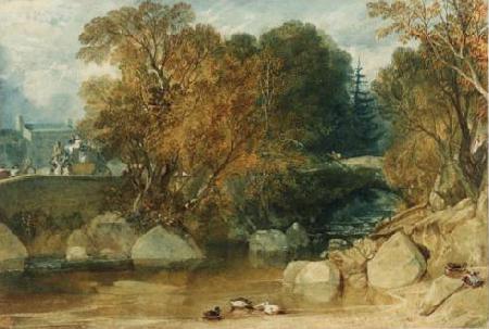 Joseph Mallord William Turner Turner 1813 watercolour, Ivy Bridge Sweden oil painting art